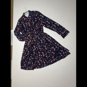 Kate Spade "So Foxy" Foxes Smocked Dress